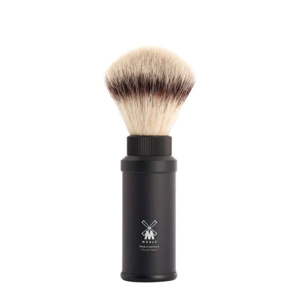Mühle Travel Brush Matte Black Synthetic Silvertip