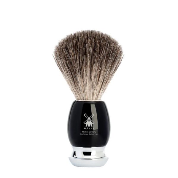 Mühle Vivo Black Resin/Chrome Pure Badger Shave Brush