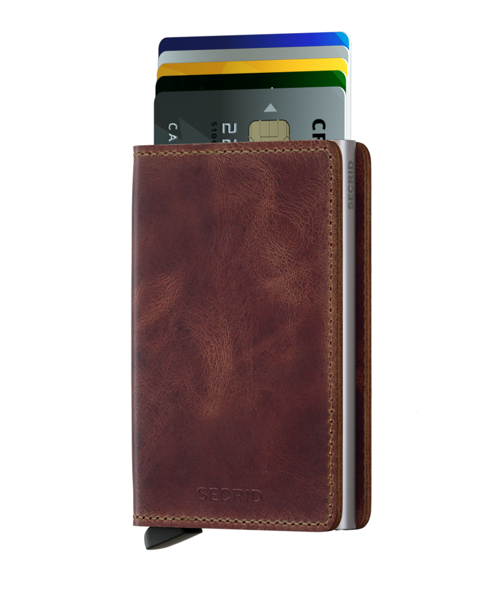 Secrid Slimwallet Vintage Brown Front Cards