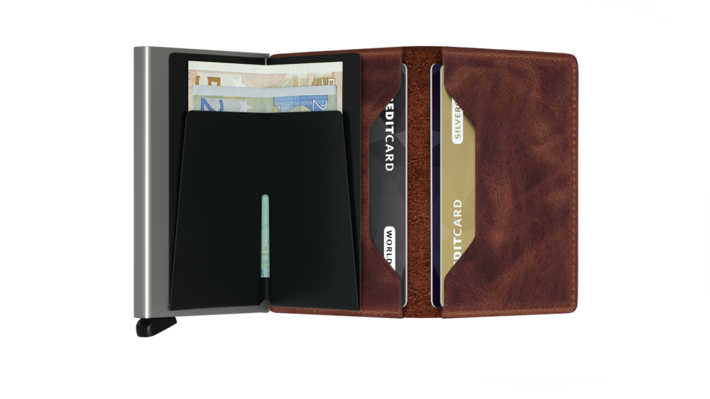 Secrid Slimwallet Vintage Brown Open