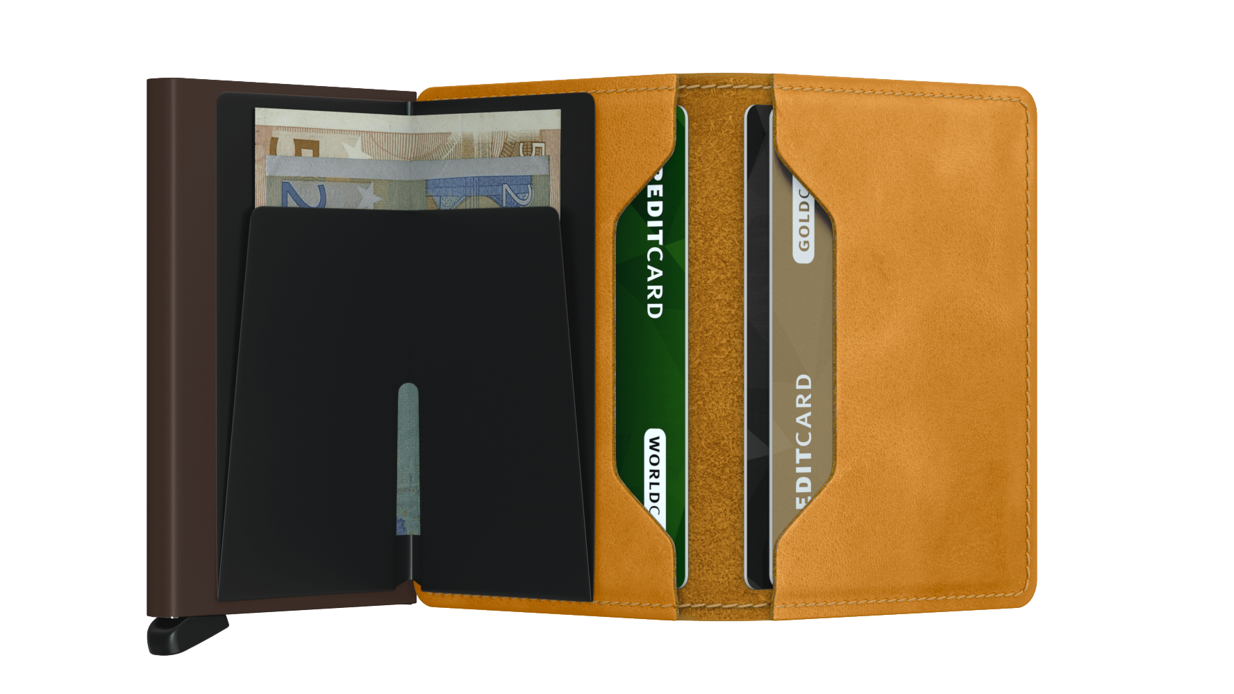 Secrid Slimwallet Vintage Ochre Open