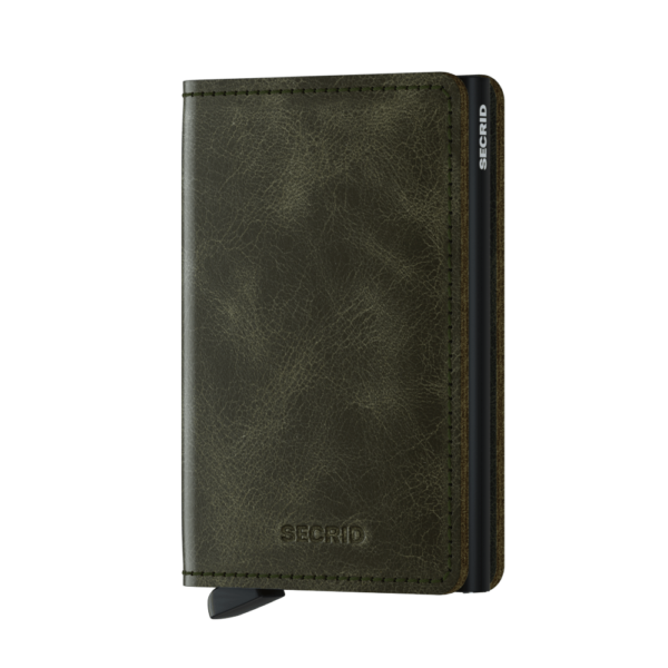 Secrid Slimwallet Vintage Olive-Black Front