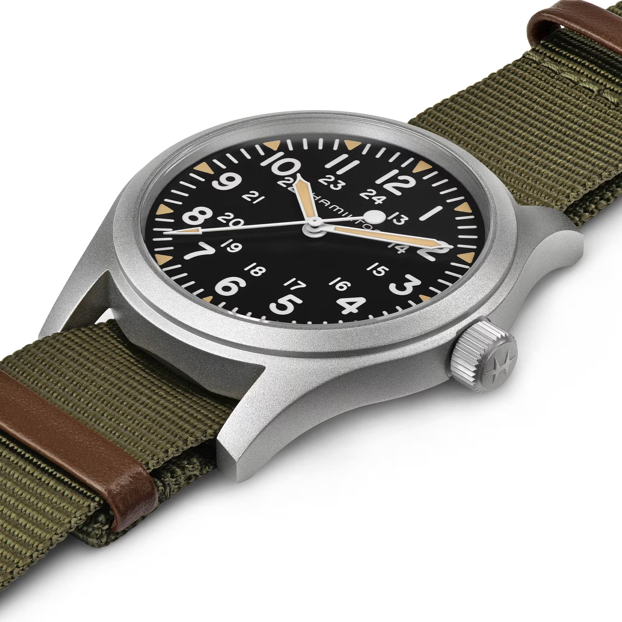 Hamilton Khaki Field/Mech/42mm Grn Nato H69529933 - Image 2