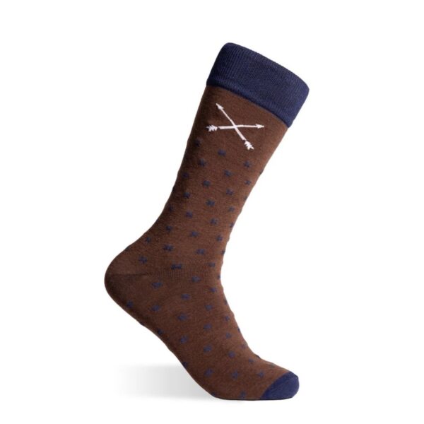 So. Scholar Socks | MID Chocolate Navy Flwr