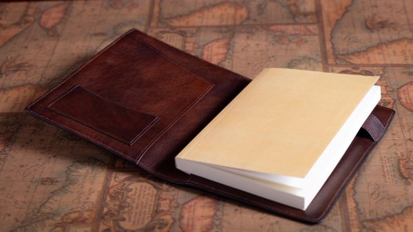 Bosca Brown Leather Journal Open