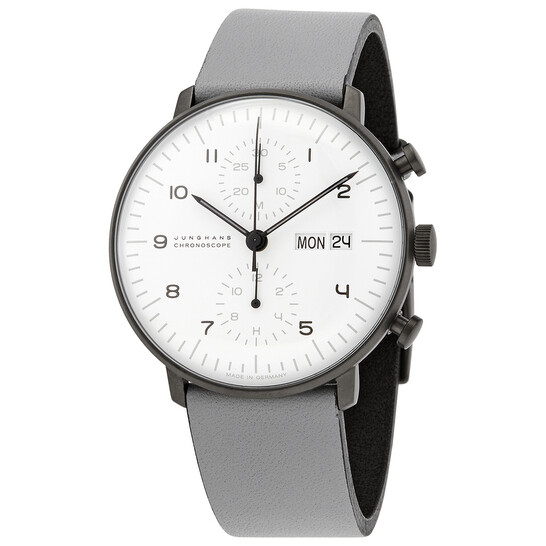 Junghans Max Bill Chronoscope Chronograph Automatic White Dial Watch reference number 027400805.