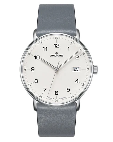 Junghans FORM Quartz 39mm White Dial/Grey Leather 41/4885.00