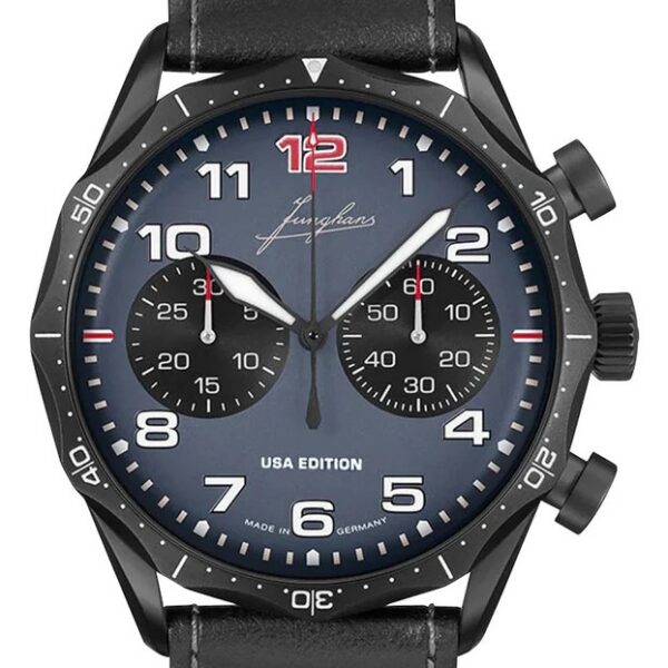 Junghans Meister Pilot Chronoscope Limited Edition Watch, Blue 27/3395.00