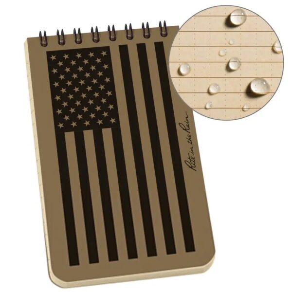 Rite in the Rain Tan US Flag 3x5 Top Spiral NB RIR-FL935T