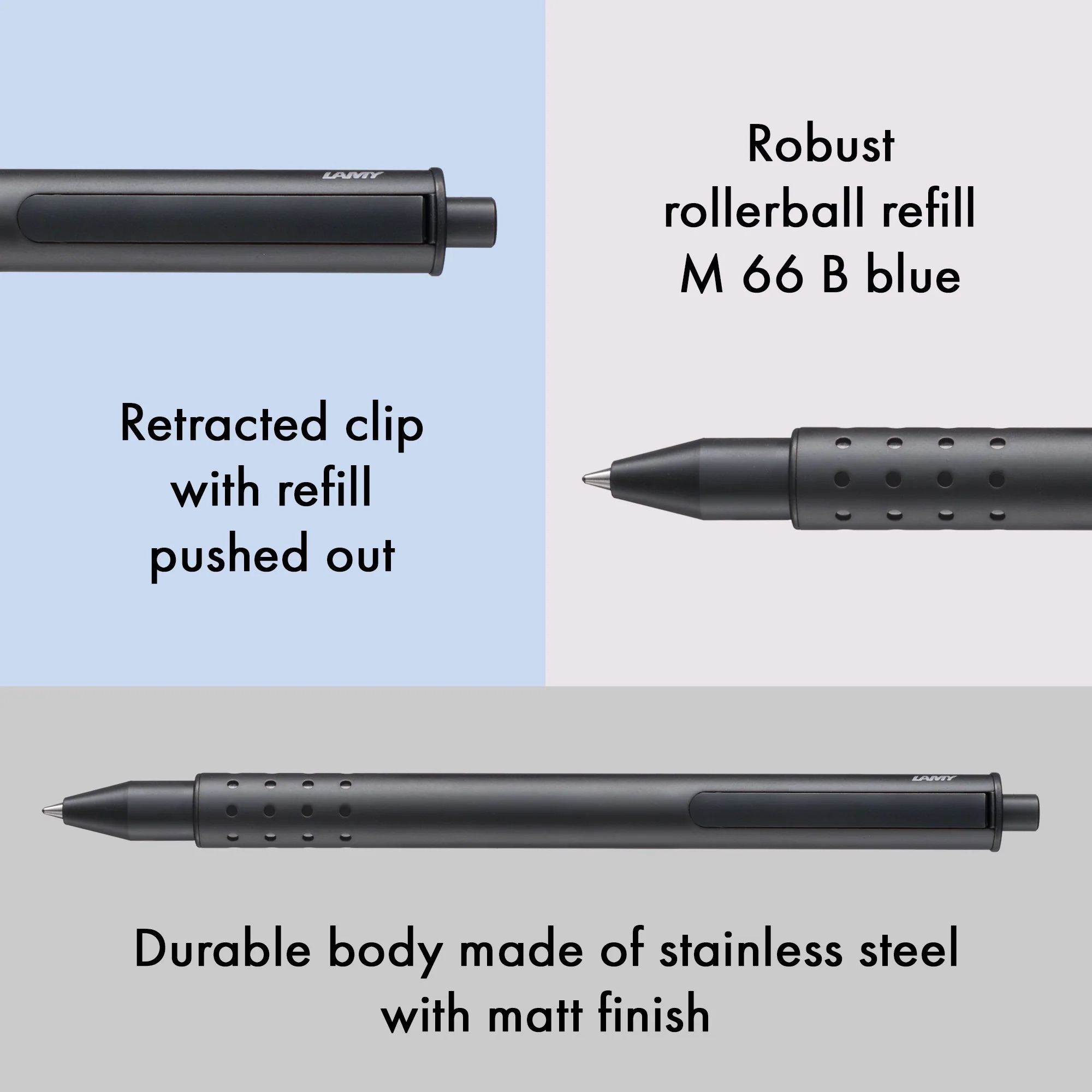 Lamy SWIFT ROLLERBALL Matte Black L331 - Image 3