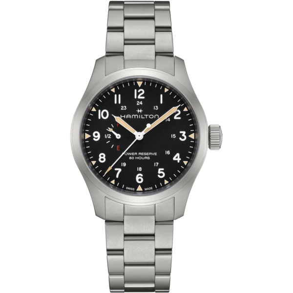 Hamilton KHAKI FIELD 40mm Mech Pwr Rsrv SS Bracelet H69509130